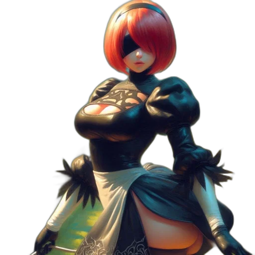 dress, jacket, staff, weapon transparent PNG cut-out