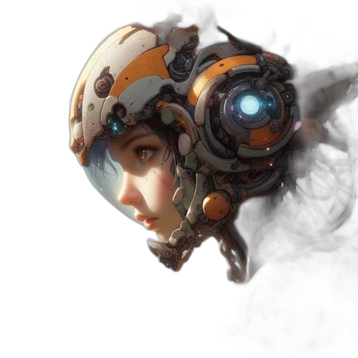 face, robot, mask, weapon transparent PNG cut-out