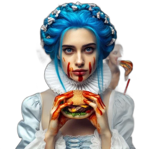 food, face, creature, dress transparent PNG cut-out