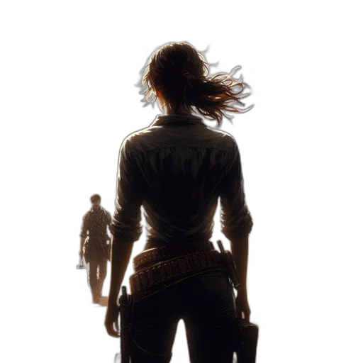 jacket, weapon, concept art, comic book art transparent PNG cut-out