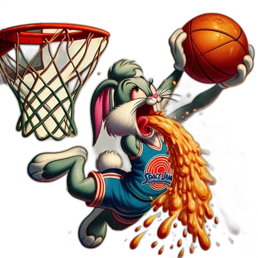 cartoon, animated, rabbit, sports transparent PNG cut-out