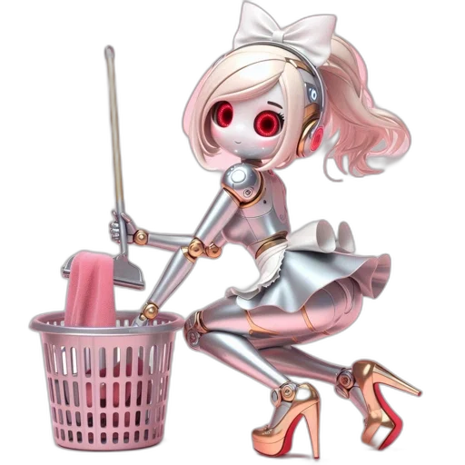 robot, weapon, staff, creature transparent PNG cut-out