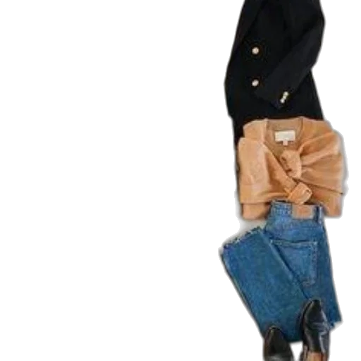 jacket, dress, staff, hat transparent PNG cut-out