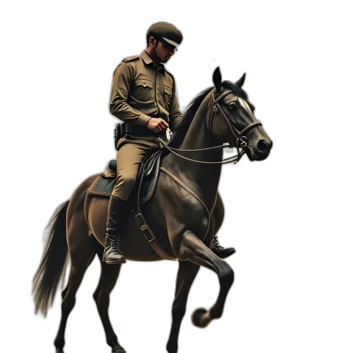 jacket, animal, hat, staff transparent PNG cut-out