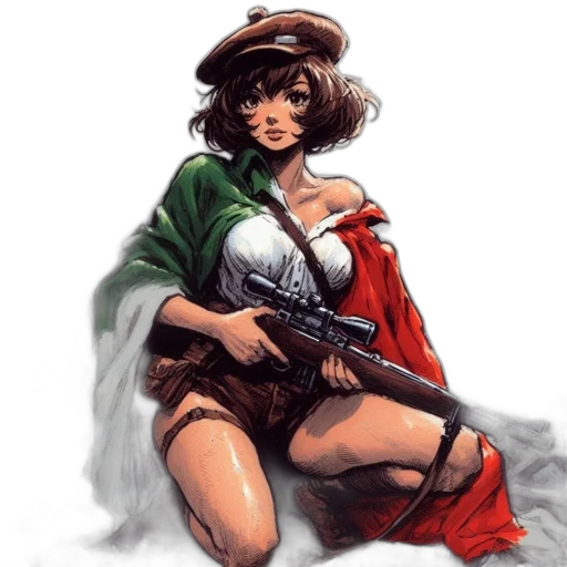 weapon, dress, comic book art, concept art transparent PNG cut-out