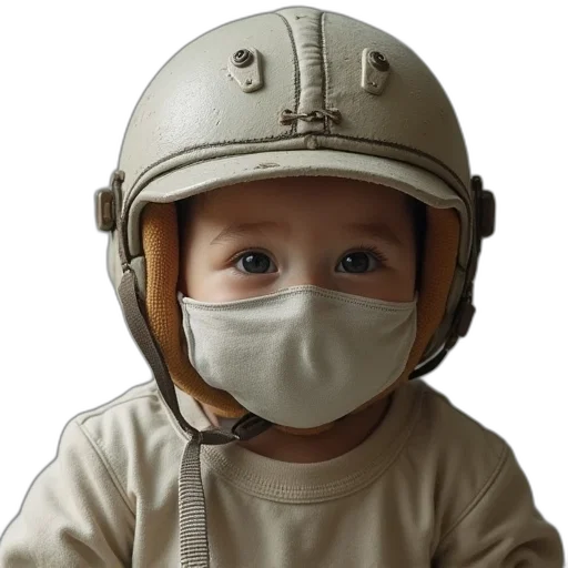 mask, face, photorealistic, baby transparent PNG cut-out