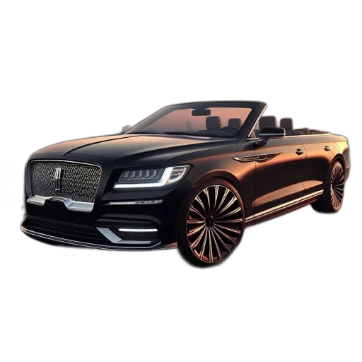 car, 3d render, photorealistic, black transparent PNG cut-out