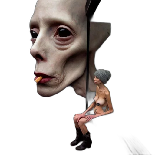 mask, face, creature, robot transparent PNG cut-out