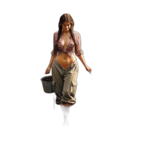 staff, dress, concept art, 3d render transparent PNG cut-out