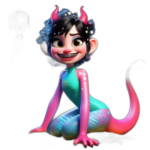 dragon, creature, staff, animal transparent PNG cut-out