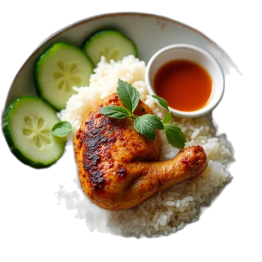 food, photorealistic, 3d render, chicken transparent PNG cut-out