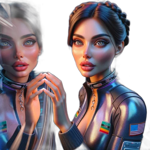 robot, concept art, fantasy art, 3d render transparent PNG cut-out