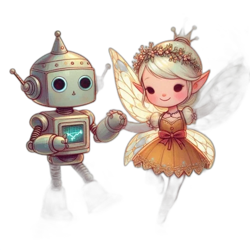 robot, fantasy art, concept art, pixel art transparent PNG cut-out