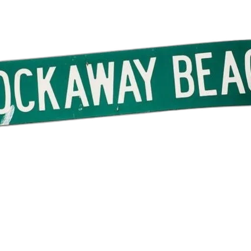 beach, green, sign, white transparent PNG cut-out