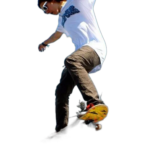shoes, staff, hat, photorealistic transparent PNG cut-out