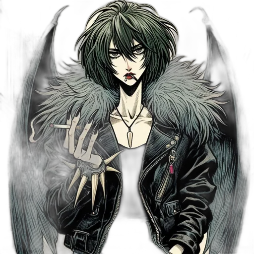 jacket, weapon, comic book art, fantasy art transparent PNG cut-out