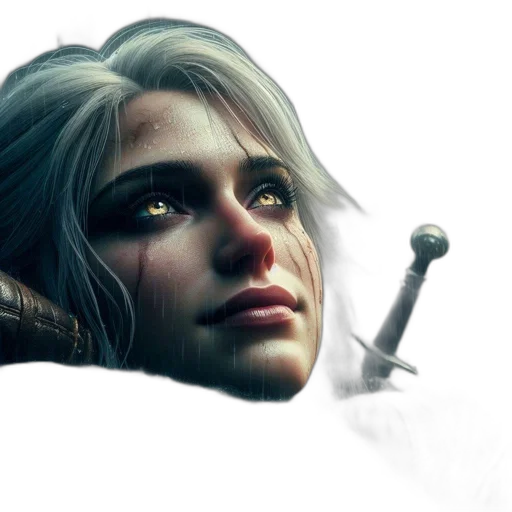 face, sword, concept art, fantasy art transparent PNG cut-out