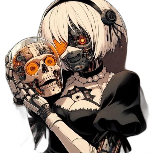 mask, robot, face, weapon transparent PNG cut-out