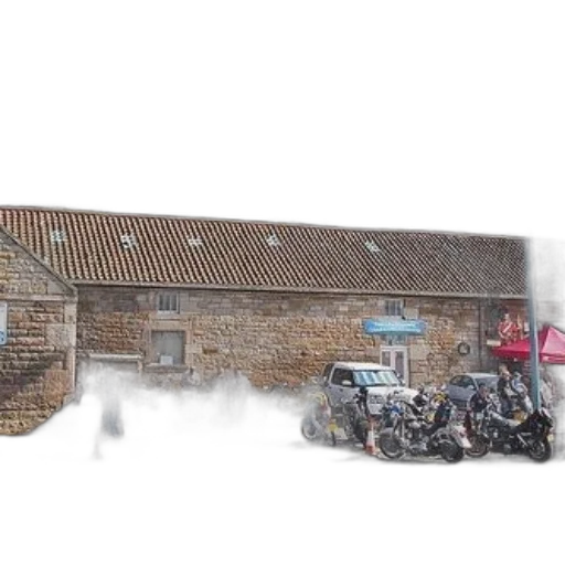 building, car, photorealistic, 3d render transparent PNG cut-out