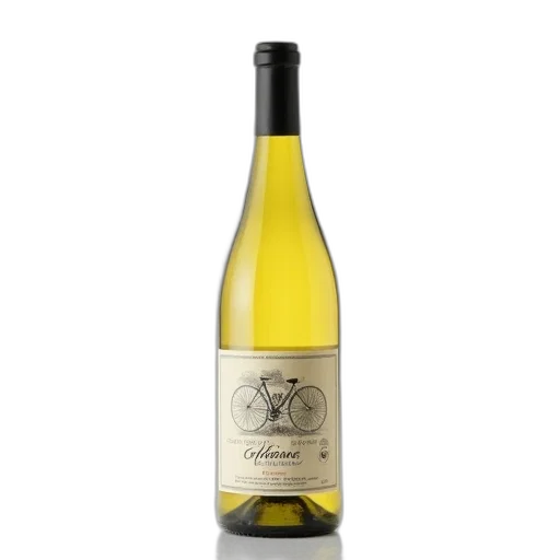 bottle, organic, white, wine transparent PNG cut-out