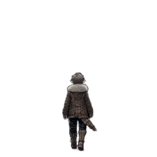 jacket, hat, robot, creature transparent PNG cut-out