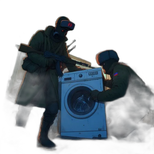 jacket, weapon, robot, mask transparent PNG cut-out