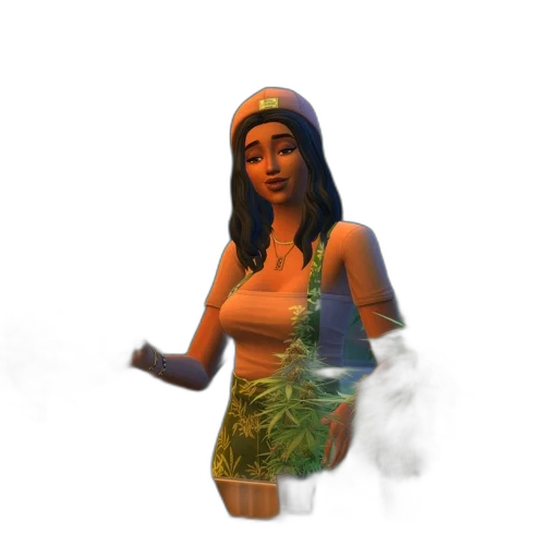 staff, concept art, vaporwave, 3d render transparent PNG cut-out
