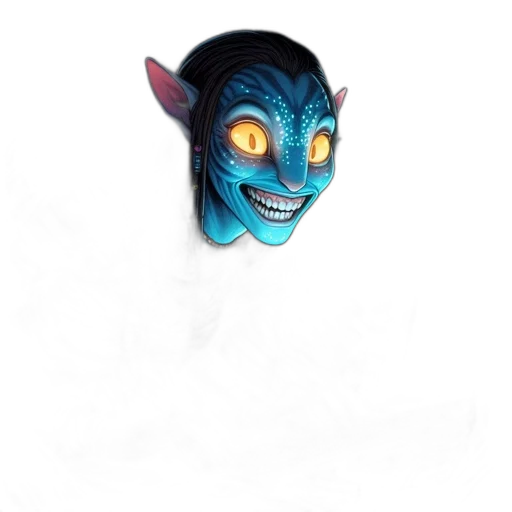 mask, creature, staff, face transparent PNG cut-out