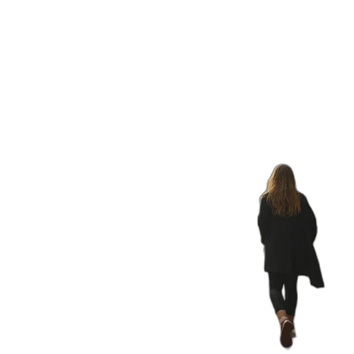 dress, jacket, hair, staff transparent PNG cut-out