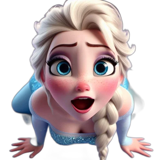 face, dress, creature, 3d render transparent PNG cut-out