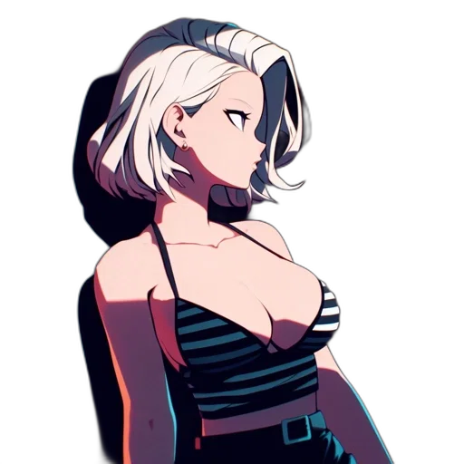 dress, jacket, robot, staff transparent PNG cut-out