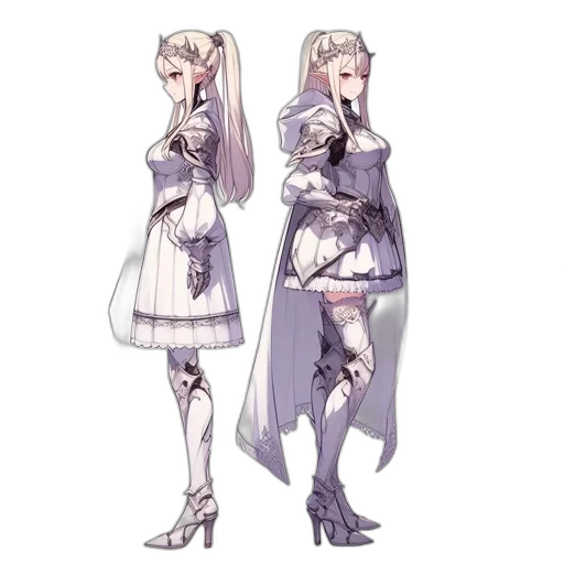 dress, staff, concept art, fantasy art transparent PNG cut-out
