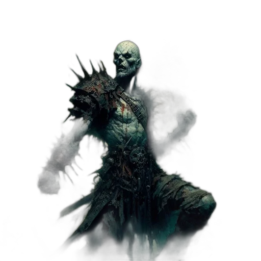 creature, staff, face, weapon transparent PNG cut-out