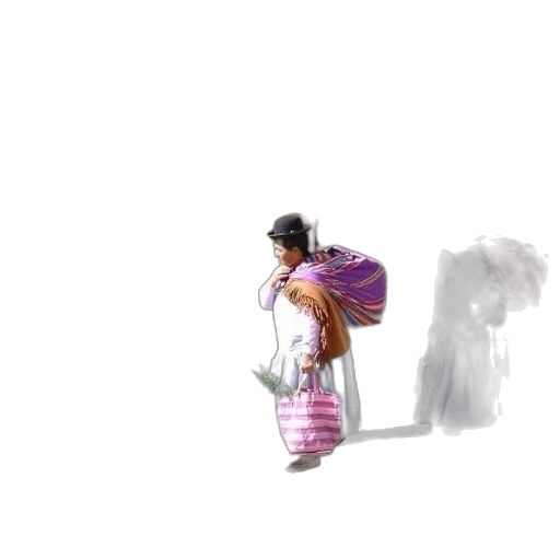 dress, umbrella, staff, creature transparent PNG cut-out