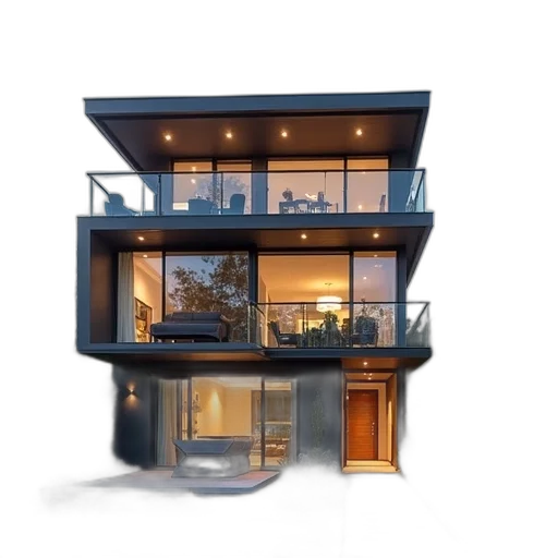 building, furniture, 3d render, photorealistic transparent PNG cut-out