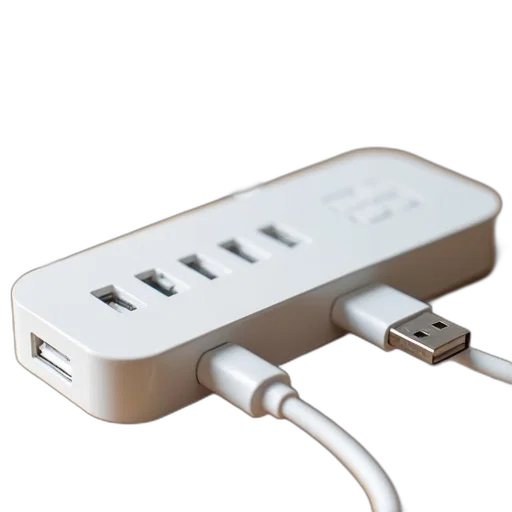 weapon, white, usb, hub transparent PNG cut-out