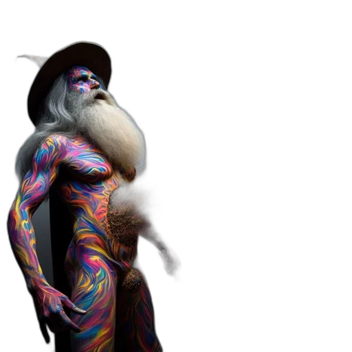 creature, hair, dress, concept art transparent PNG cut-out
