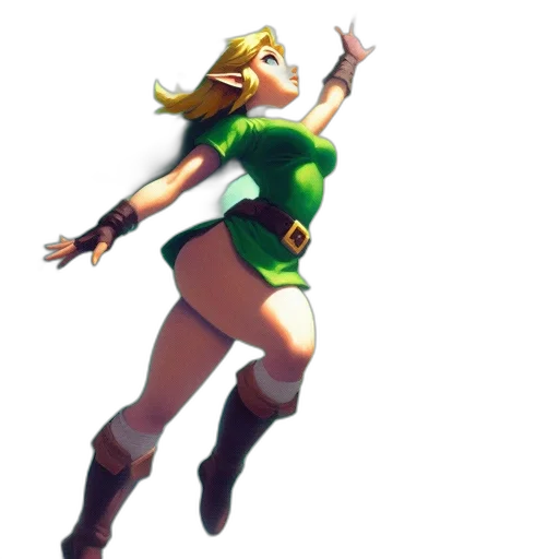 dress, staff, weapon, 3d render transparent PNG cut-out