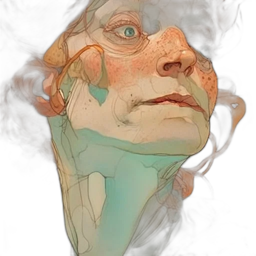 face, mask, staff, creature transparent PNG cut-out