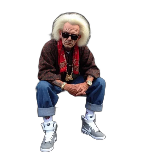 jacket, shoes, hair, 3d render transparent PNG cut-out