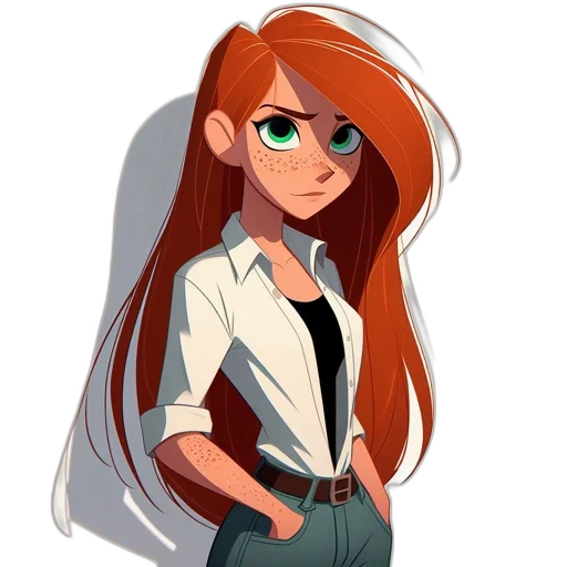 staff, jacket, dress, hair transparent PNG cut-out