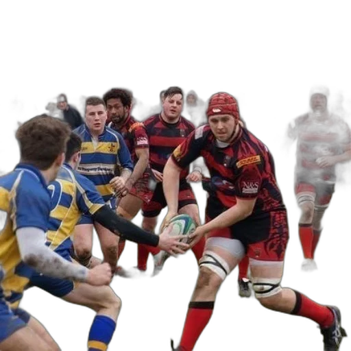 fog, rugby, player, red transparent PNG cut-out