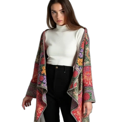 jacket, dress, colorful, monochrome transparent PNG cut-out