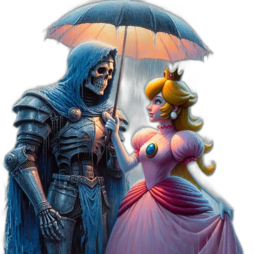 umbrella, dress, sword, concept art transparent PNG cut-out