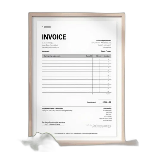 invoice, document, showing, title transparent PNG cut-out