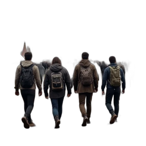 jacket, staff, 3d render, concept art transparent PNG cut-out