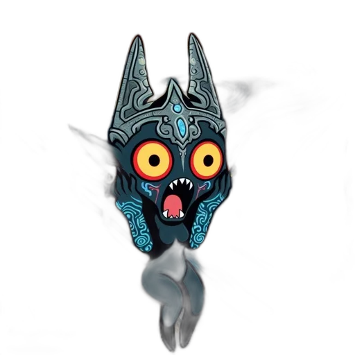 mask, staff, creature, dragon transparent PNG cut-out