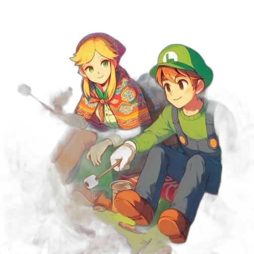 pixel art, watercolor, concept art, fantasy art transparent PNG cut-out
