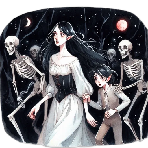 dress, fantasy art, concept art, comic book art transparent PNG cut-out