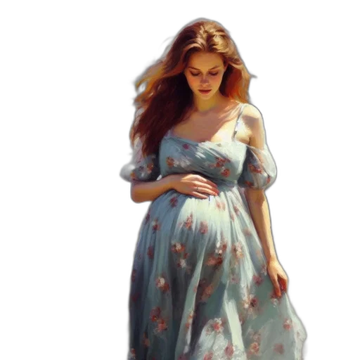 dress, oil painting, photorealistic, fantasy art transparent PNG cut-out
